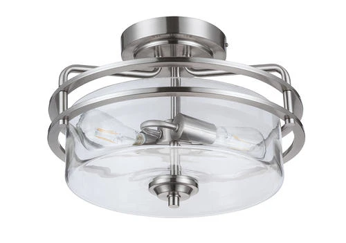 Wholesale 🧨 Patriot Lighting® Joska Brushed Nickel 2-Light Semi-Flush Mount Ceiling Light 🔔 6 Wholesale 🧨 Patriot Lighting® Joska Brushed Nickel 2-Light Semi-Flush Mount Ceiling Light 🔔 - Image 4