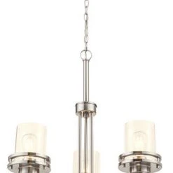 Best deal ⌛ Patriot Lighting® Joska 3-Light Brushed Nickel Chandelier 🛒 -Patriot Lighting Sales 20714 D