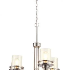 Best deal ⌛ Patriot Lighting® Joska 3-Light Brushed Nickel Chandelier 🛒 -Patriot Lighting Sales 20714 E