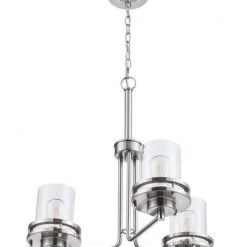 Best deal ⌛ Patriot Lighting® Joska 3-Light Brushed Nickel Chandelier 🛒 -Patriot Lighting Sales 20714 G