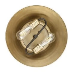 Best Sale 😉 Patriot Lighting® Kenneth Black & Gold 2-Light Flush Mount Ceiling Light 🔥 -Patriot Lighting Sales 20718 E