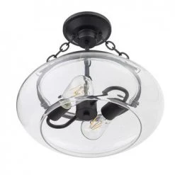 Deals 🧨 Patriot Lighting® Harlee Matte Black 2-Light Semi-Flush Mount Ceiling Light 😍 -Patriot Lighting Sales 20719 F
