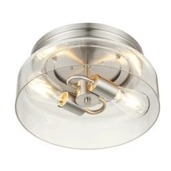 Budget ✨ Patriot Lighting® Belen Brushed Nickel 2-Light Flush Mount Ceiling Light 🤩