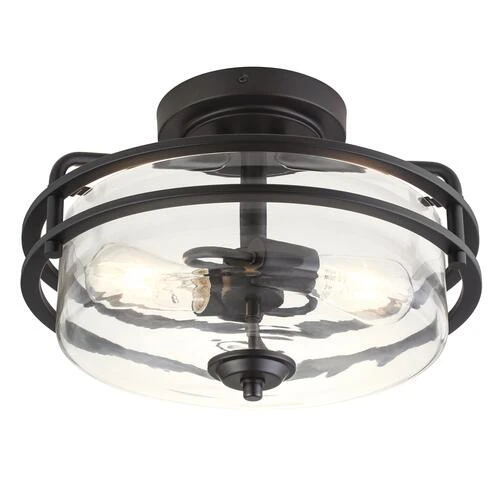 New ❤️ Patriot Lighting® Joska Matte Black 2-Light Semi-Flush Mount Ceiling Light 🔔 9 New ❤️ Patriot Lighting® Joska Matte Black 2-Light Semi-Flush Mount Ceiling Light 🔔 - Image 7