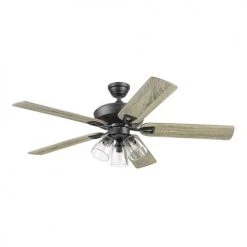 New 🎁 Patriot Lighting™ Madeline 52" Matte Black Indoor LED Ceiling Fan 💯