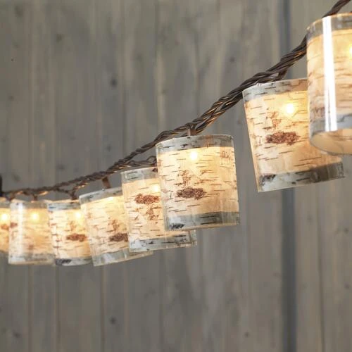 Wholesale ✨ Patriot Lighting® 8' 10-Light Birch Bark String Light ⌛ 4 Wholesale ✨ Patriot Lighting® 8' 10-Light Birch Bark String Light ⌛ - Image 2