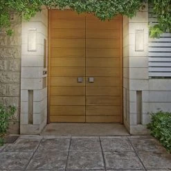 Best Sale 💯 Patriot Lighting® Paradiso Satin Nickel Integrated LED Outdoor Wall Light ⭐ -Patriot Lighting Sales 34138 014 L1