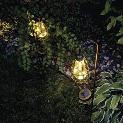 Buy 🤩 Patriot Lighting® Solar Integrated LED Vintage Cage Landscape Light - Assorted 👏 -Patriot Lighting Sales 343 4484 inuse night 2