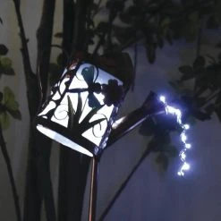 Buy ⭐ Patriot Lighting® Solar Integrated LED Watering Can Landscape Light - Assorted 🎉 -Patriot Lighting Sales 343 9111 solar watering can dragonfly dark