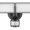Cheap ⭐ Patriot Lighting® Bronze LED Dual Head Solar Motion Sensor Outdoor Security Flood Light 🎉 -Patriot Lighting Sales 3432406