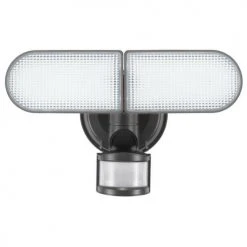 Cheap ⭐ Patriot Lighting® Bronze LED Dual Head Solar Motion Sensor Outdoor Security Flood Light 🎉 -Patriot Lighting Sales 3432406illuminatedwithoutsolarpanel