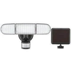 Best reviews of 🥰 Patriot Lighting® Bronze LED Tri Head Motion Sensor Outdoor Security Solar Flood Light 🎉 -Patriot Lighting Sales 3432407LightONwithSolarpanel