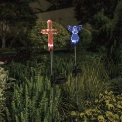 Promo 👏 Patriot Lighting® Solar Integrated LED Cross/Angel Landscape Light - Assorted 🛒 -Patriot Lighting Sales 3434462 7scene