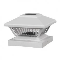 Best Sale 🛒 Patriot Lighting® Solar LED Lucy White Post Cap Landscape Light 2-Pack ❤️ -Patriot Lighting Sales 3434528 45D off