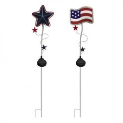 Wholesale 🛒 Patriot Lighting® Solar Intergrated LED Patriotic Flag/Star Landscape Light - Assorted 🔥