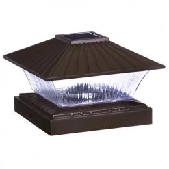 Hot Sale ✔️ Patriot Lighting® Solar Integrated LED Rhame Bronze Post Cap Landscape Light - 2 Pack 😍