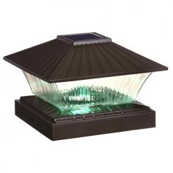 Hot Sale ✔️ Patriot Lighting® Solar Integrated LED Rhame Bronze Post Cap Landscape Light - 2 Pack 😍 -Patriot Lighting Sales 3436131 GREEN