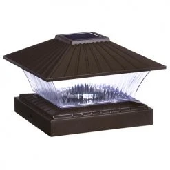 Hot Sale ✔️ Patriot Lighting® Solar Integrated LED Rhame Bronze Post Cap Landscape Light - 2 Pack 😍 -Patriot Lighting Sales 3436131 WHITE