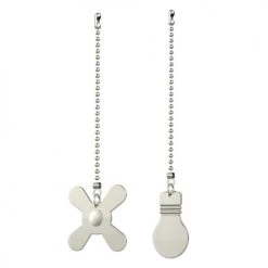 Discount 🔔 Patriot Lighting® Satin Nickel Bulb And Blade Pull Chain ⭐