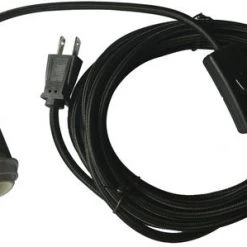 Outlet ❤️ Patriot Lighting 15-1/2' Hanging Black Textile Pendant Light Cord Kit 🌟