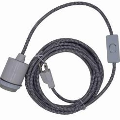 Cheapest 🌟 Patriot Lighting 15-1/2' Hanging Gray Textile Pendant Light Cord Kit ❤️