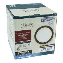 Cheap 😍 Patriot Lighting® LED Black Metal Plug-in Under Cabinet Puck Light ⭐ 6 Cheap 😍 Patriot Lighting® LED Black Metal Plug-in Under Cabinet Puck Light ⭐ -Patriot Lighting Sales 346 0800 BK PuckLight