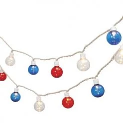 Promo 🎁 Patriot Lighting® 40 Light Red White And Blue Patriotic String Light 🔔