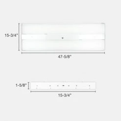 Best Sale ⭐ Patriot Lighting® 29253 Lumen 47" White Integrated LED High Bay Light 🥰 -Patriot Lighting Sales 348 2114 Spec Dimensions 01