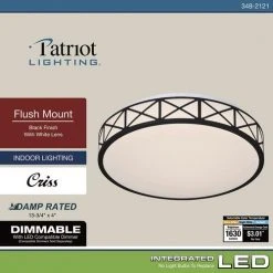 Top 10 ✨ Patriot Lighting® Criss Black Integrated LED Flush Mount Ceiling Light 🥰 17 Top 10 ✨ Patriot Lighting® Criss Black Integrated LED Flush Mount Ceiling Light 🥰 -Patriot Lighting Sales 3482121 Alt7