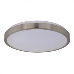 Outlet 🎉 Patriot Lighting® Lato Satin Nickel Integrated LED Flush Mount Ceiling Light 👍