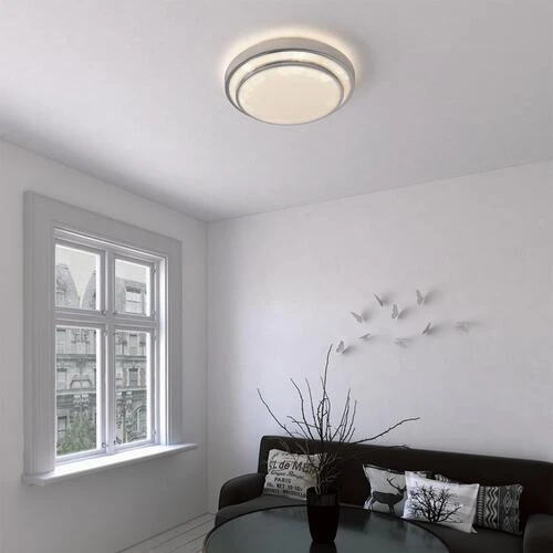 Budget 🥰 Patriot Lighting® Helos 20-1/2" Satin Nickel LED Flush Mount Ceiling Light 🛒 8 Budget 🥰 Patriot Lighting® Helos 20-1/2" Satin Nickel LED Flush Mount Ceiling Light 🛒 - Image 6