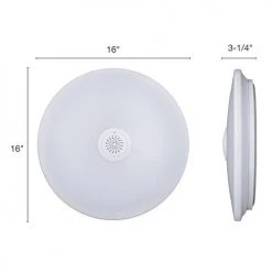 Top 10 🎉 Patriot Lighting® Clef White Integrated LED Bluetooth® Speaker Flush Mount Ceiling Light 💯 -Patriot Lighting Sales 3482128 Alt4
