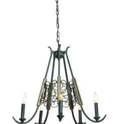 Best Sale ✨ Patriot Lighting® Seraphina Weatherd Zinc 5-Light Chandelier ❤️