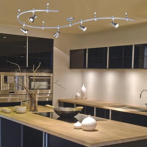 Budget ✨ Patriot Lighting® Sandra 5-Light Nickel LED Flexible Track Light ❤️ 5 Budget ✨ Patriot Lighting® Sandra 5-Light Nickel LED Flexible Track Light ❤️ - Image 3