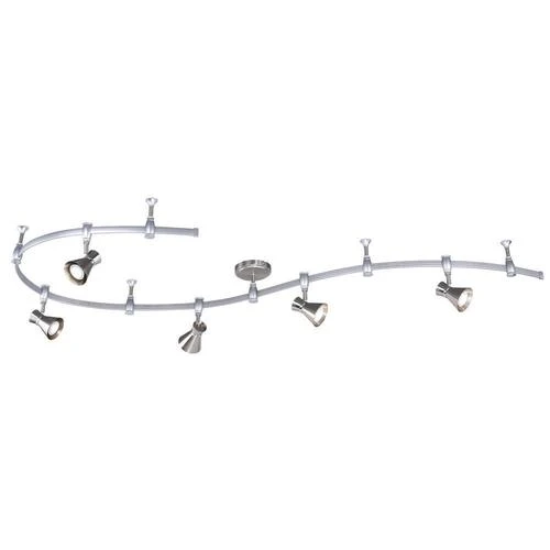 Budget ✨ Patriot Lighting® Sandra 5-Light Nickel LED Flexible Track Light ❤️ 3 Budget ✨ Patriot Lighting® Sandra 5-Light Nickel LED Flexible Track Light ❤️