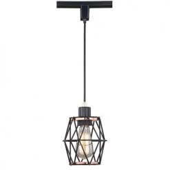 Deals 🔥 Patriot Lighting® Liam Black 1-Light Track Lighting Pendant ✔️