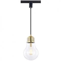 Top 10 ⌛ Patriot Lighting® Minna Brass 1-Light Track Lighting Pendant ⭐