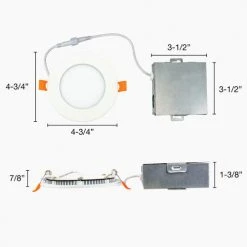 Best reviews of ✨ Patriot Lighting® 4" Integrated LED Ultra-Thin Round Downlight ✔️ -Patriot Lighting Sales 349 1345 Spec Dimensions