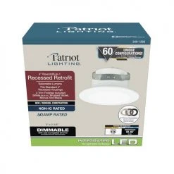 Best Pirce ❤️ Patriot Lighting® 4" 60-in-1 LED Recessed Retrofit Downlight ✨ -Patriot Lighting Sales 349 1385 Box