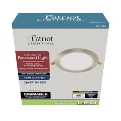 Best reviews of ✔️ Patriot Lighting® 6-7/8" LED Brushed Nickel Ultra-Thin Downlight ⭐ -Patriot Lighting Sales 349 1393 Box