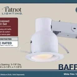 Deals 🥰 Patriot Lighting® 4" White Recessed Light Set 👏 -Patriot Lighting Sales 3490009 Alt8