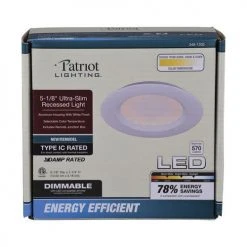 Best deal 🔥 Patriot Lighting® 4" 60W Equivalent Dimmable Integrated LED Ultra-Thin Downlight 🔥 -Patriot Lighting Sales 3491202 Alt4