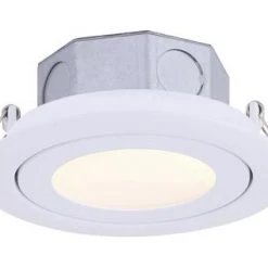 Discount ❤️ Patriot Lighting® 4" White Recessed LED Gimbal Trim Downlight ✨