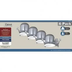 Cheapest 🔥 Patriot Lighting® 6" New Construction Airtight Recessed Light Housing With Baffle Trim - 4 Pack 🌟 9 Cheapest 🔥 Patriot Lighting® 6" New Construction Airtight Recessed Light Housing With Baffle Trim - 4 Pack 🌟 -Patriot Lighting Sales 3492920 Alt3