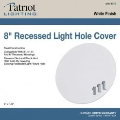 Cheap 🤩 Patriot Lighting® 8" Recessed Light Hole Cover 💯 -Patriot Lighting Sales 3493017 Alt5