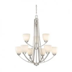 Discount 🎉 Patriot Lighting® Helsinki 9-Light Brushed Nickel Chandelier 🛒