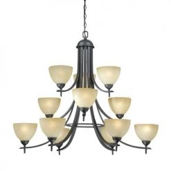 Deals ✔️ Patriot Lighting® Somerville 12-Light Oil-Rubbed Bronze Chandelier ⌛