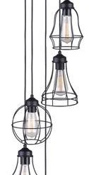 Cheap 😉 Patriot Lighting® Raymond Black 5-Light Pendant ✔️