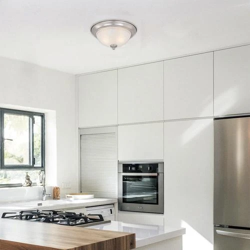 Coupon 🔔 Patriot Lighting® Jenson Satin Nickel 2-Light Flush Mount Ceiling Light - 2 Pack ✨ 5 Coupon 🔔 Patriot Lighting® Jenson Satin Nickel 2-Light Flush Mount Ceiling Light - 2 Pack ✨ - Image 3