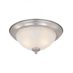 Coupon 🔔 Patriot Lighting® Jenson Satin Nickel 2-Light Flush Mount Ceiling Light - 2 Pack ✨